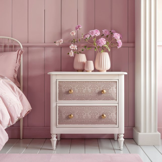 Weich rosafarbenes Wiesenmischpapier Seidenpapier (Decoupage paper for upcycling furniture.)