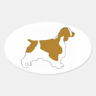 weich springer spaniel ovaler aufkleber