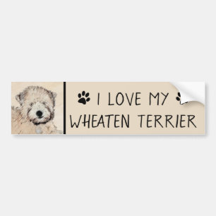 Weich überzogene Drahtgitter Terrier Malerei Origi Autoaufkleber