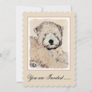 Weich überzogene Drahtgitter Terrier Malerei Origi Einladung