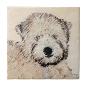 Weich überzogene Drahtgitter Terrier Malerei Origi Fliese