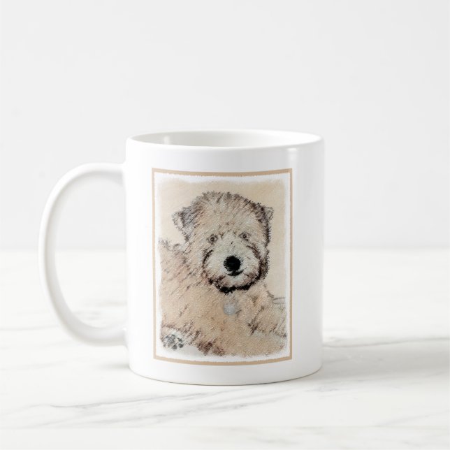 Weich überzogene Drahtgitter Terrier Malerei Origi Kaffeetasse (Links)
