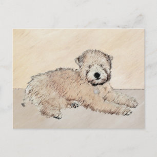 Weich überzogene Drahtgitter Terrier Malerei Origi Postkarte