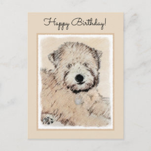 Weich überzogene Drahtgitter Terrier Malerei Origi Postkarte