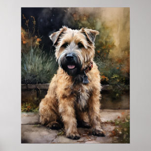 Weich überzogene Hunde Art Print Poster