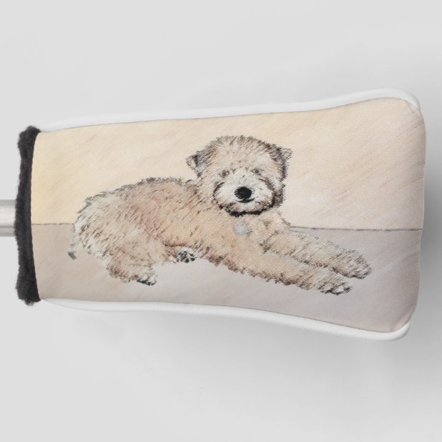 Weich überzogene Rad-Terrier-Welpe-Malerei Hunde K Golf Headcover (Vorderseite)
