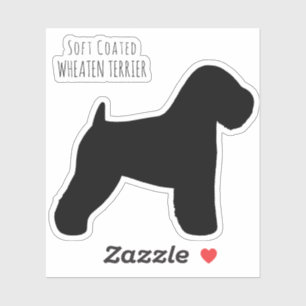 Weich überzogene Wheaten Terrier Dog Silhouette Aufkleber