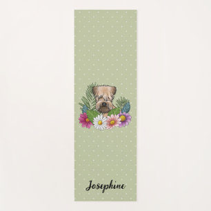 Weich überzogene Wheaten Terrier farbenfrohe Blume Yogamatte