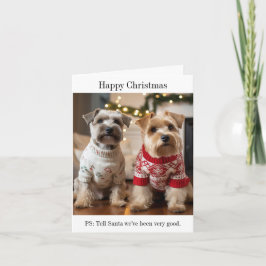 Weich überzogene Wheaten Terrier Hunde Weihnachtsk Karte