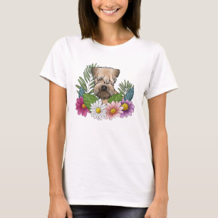 Weich überzogene Wheaten Terrier Kopf farbenfrohe  T-Shirt
