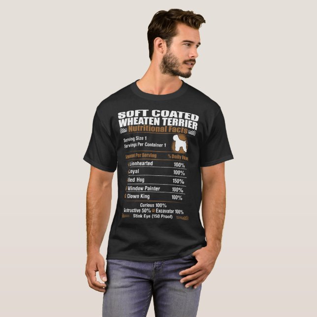 Weich überzogene Wheaten Terrier Nutrition Facts T T-Shirt (Vorne ganz)
