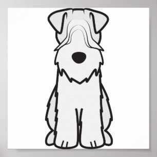 Weich überzogener Cartoon Terrier Dog Poster