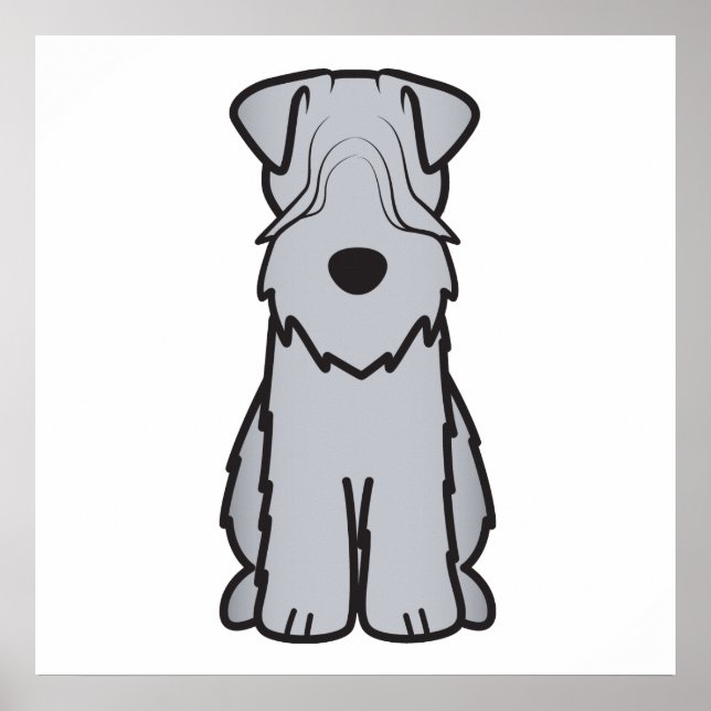 Weich überzogener Cartoon Terrier Dog Poster (Vorne)