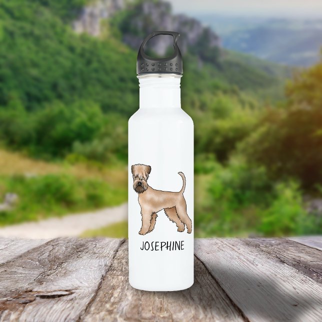 Weich überzogener Hund mit Individuelle Name Edelstahlflasche (Von Creator hochgeladen)