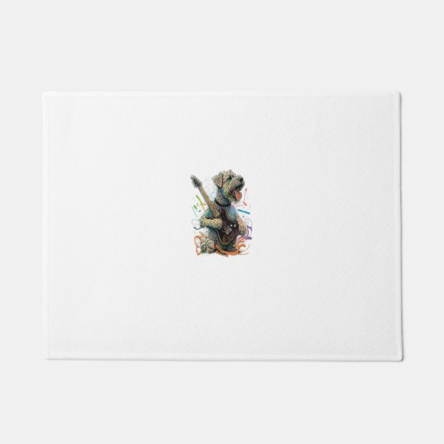 Weich überzogener Hund mit Terrier, der Electric G Fußmatte (Vorderseite)