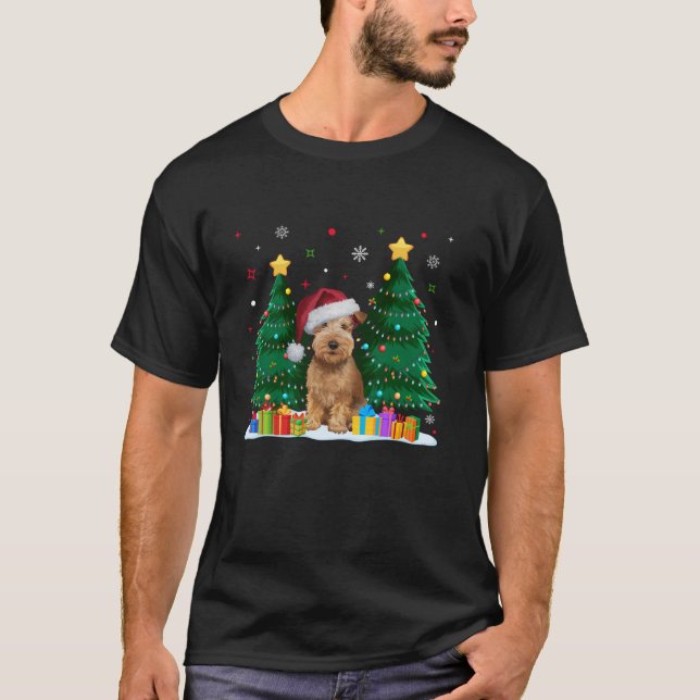 Weich überzogener Hund Terrier Hund Lover Weihnach T-Shirt (Vorderseite)