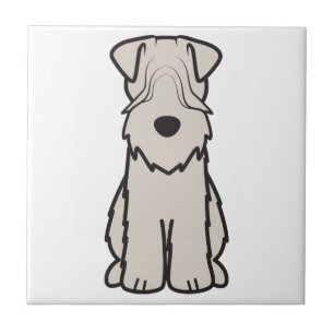 Weich überzogener Wheaten Terrier-HundeCartoon Fliese