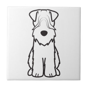Weich überzogener Wheaten Terrier-HundeCartoon Fliese
