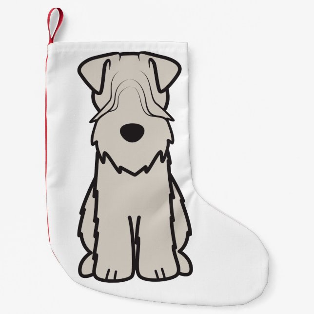 Weich überzogener Wheaten Terrier-HundeCartoon Kleiner Weihnachtsstrumpf (Vorderseite)