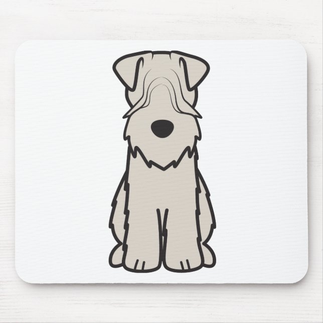 Weich überzogener Wheaten Terrier-HundeCartoon Mousepad (Vorne)
