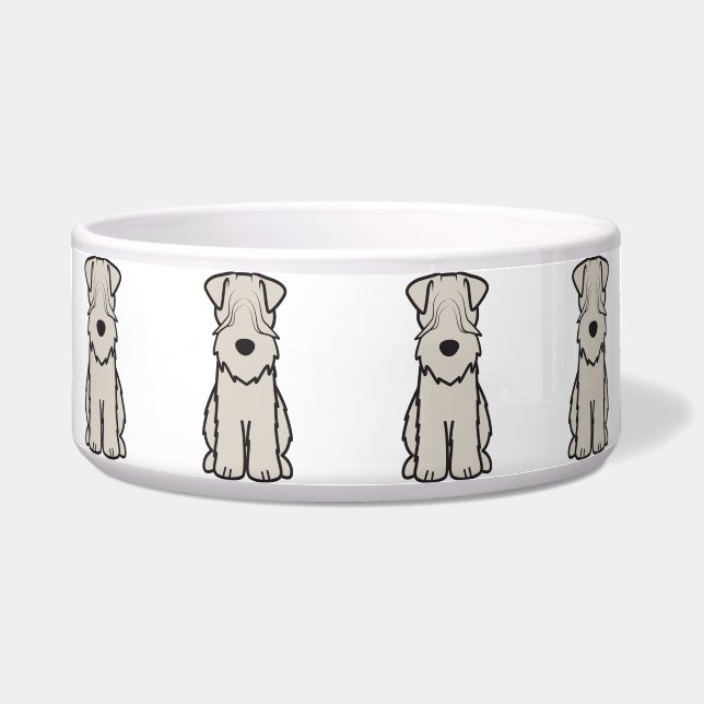 Weich überzogener Wheaten Terrier-HundeCartoon Napf (Vorderseite)