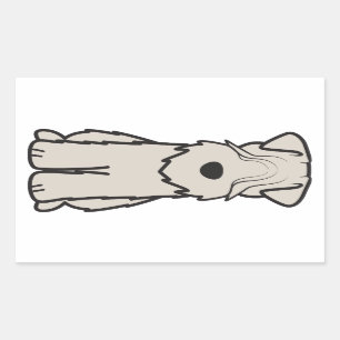 Weich überzogener Wheaten Terrier-HundeCartoon Rechteckiger Aufkleber