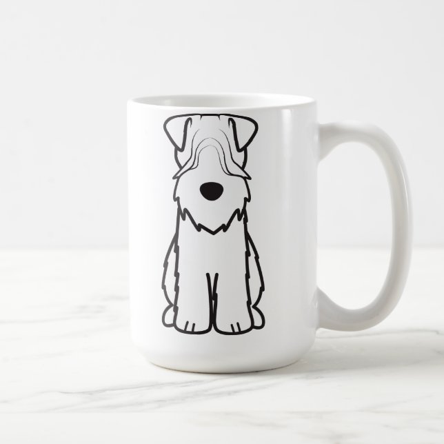 Weich überzogener Wheaten Terrier-HundeCartoon Tasse (Rechts)