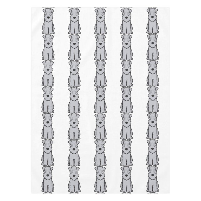 Weich überzogener Wheaten Terrier-HundeCartoon Tischdecke (Vorderseite)