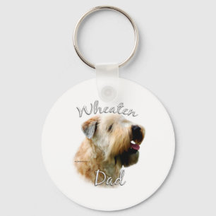 Weich überzogener Wheaten Terrier Vater 2 Schlüsselanhänger