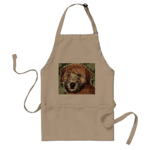 Weich-Überzogener Wheaten Terrier-Welpe mit nasse Schürze