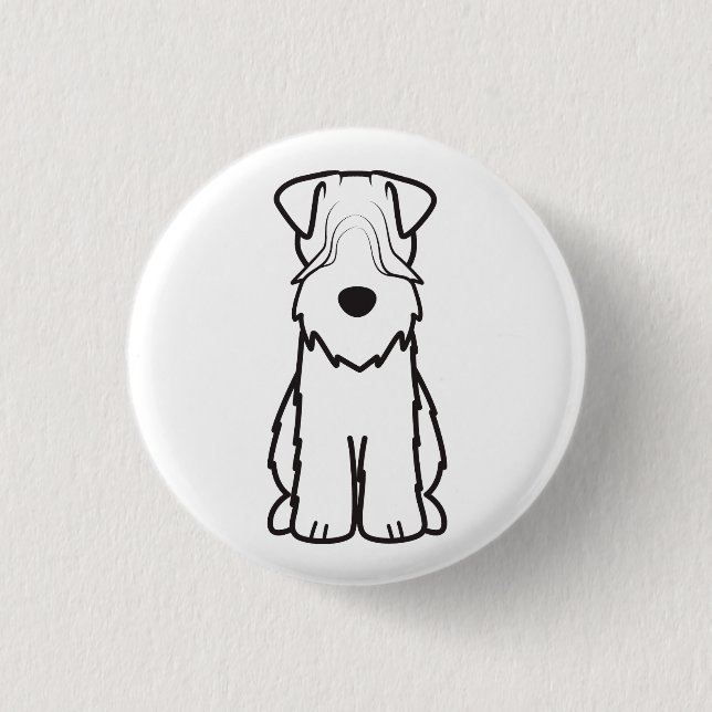 Weich überzogenes Wheaten Terrier Button (Vorderseite)