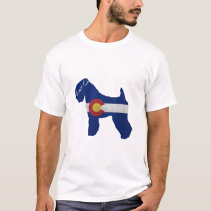 Weich überzogenes Wheaten Terrier Colorado Flag T-Shirt