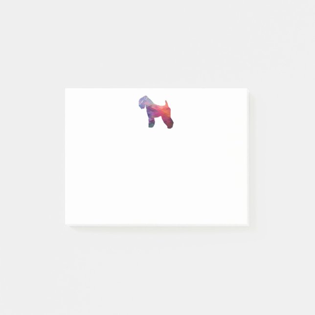 Weich überzogenes Wheaten Terrier Dog Geo Lila Post-it Klebezettel (Vorderseite)