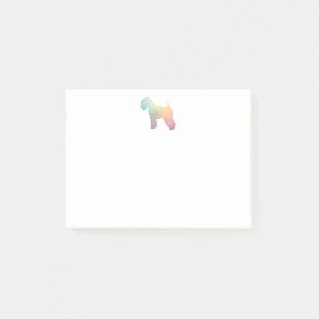 Weich überzogenes Wheaten Terrier Dog Geo Pastel Post-it Klebezettel (Vorderseite)