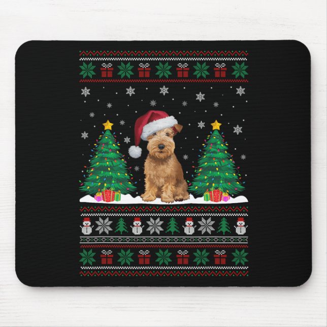 Weich überzogenes Wheaten Terrier Dog Xmas Tree Li Mousepad (Vorne)