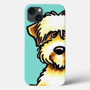 Weich überzogenes Wheaten Terrier Face Aqua Case-Mate iPhone Hülle