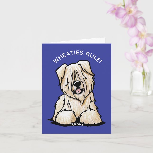 Weich überzogenes Wheaten Terrier Karte (Orchidee)