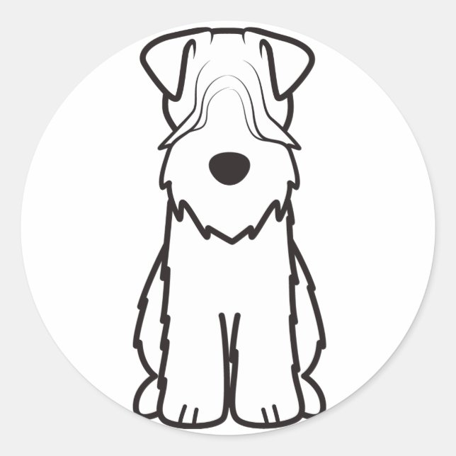 Weich überzogenes Wheaten Terrier Runder Aufkleber (Vorderseite)