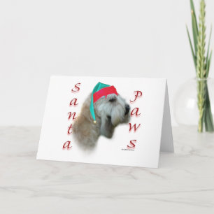 Weich überzogenes Wheaten Terrier Santa Paws Feiertagskarte