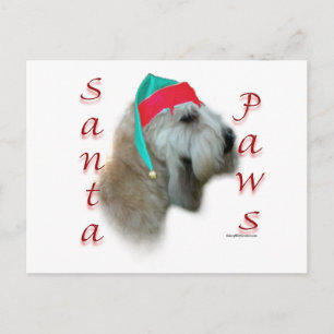 Weich überzogenes Wheaten Terrier Santa Paws Feiertagspostkarte