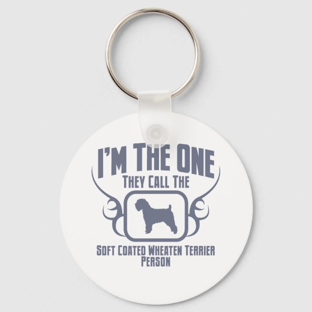 Weich überzogenes Wheaten Terrier Schlüsselanhänger (Vorderseite)