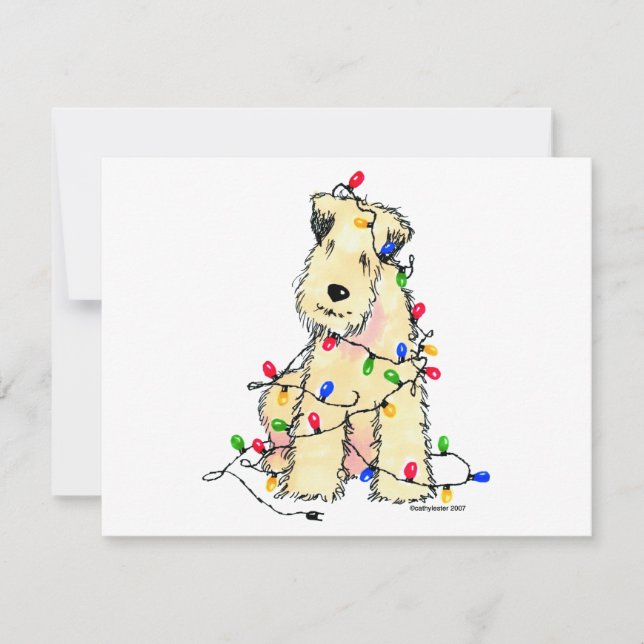 Weich überzogenes Wheaten Terrier - Weihnachten (Vorderseite)
