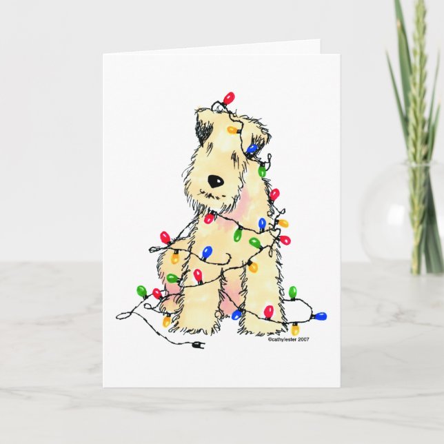 Weich überzogenes Wheaten Terrier - Weihnachten (Vorderseite)