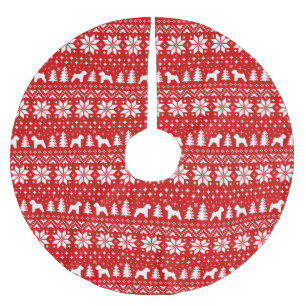 Weich überzogenes Wheaten Terrier-Weihnachtsmuste Polyester Weihnachtsbaumdecke