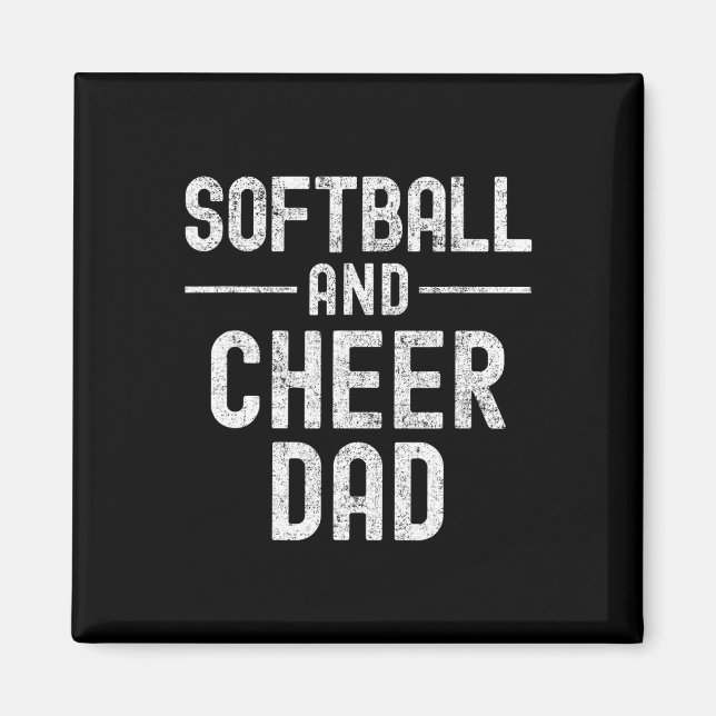Weich und jubelnd Papa Cheerleading  Magnet (Vorne)
