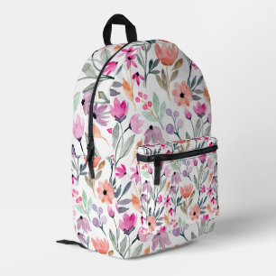 Weichblütenmuster-Blume Bedruckter Rucksack