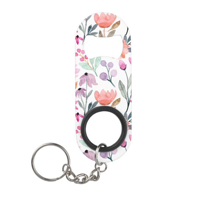 Weichblütenmuster-Blume Mini Flaschenöffner (Vorderseite)