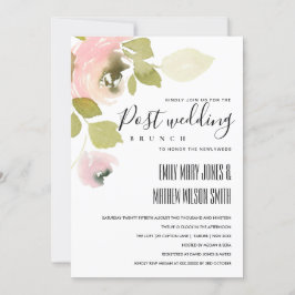 WEICHBUSH ROSE FLORAL POST WEDING BRUNCH INVITE DANKESKARTE