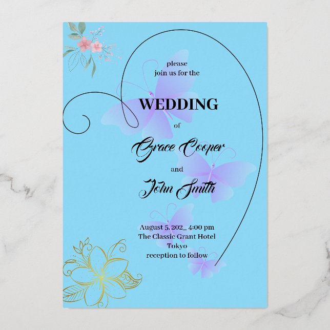 WEICHDESIGN MIT HERZGRENZE FOLIENEINLADUNG (Vorderseite)