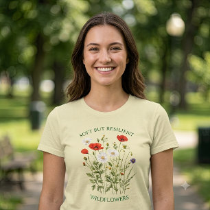 Weiche, aber widerstandsfähige Wildblumen Blumen-A T-Shirt